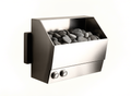 Nordvik Classic 8 wall-mount sauna heater with stone compartment and analog dials